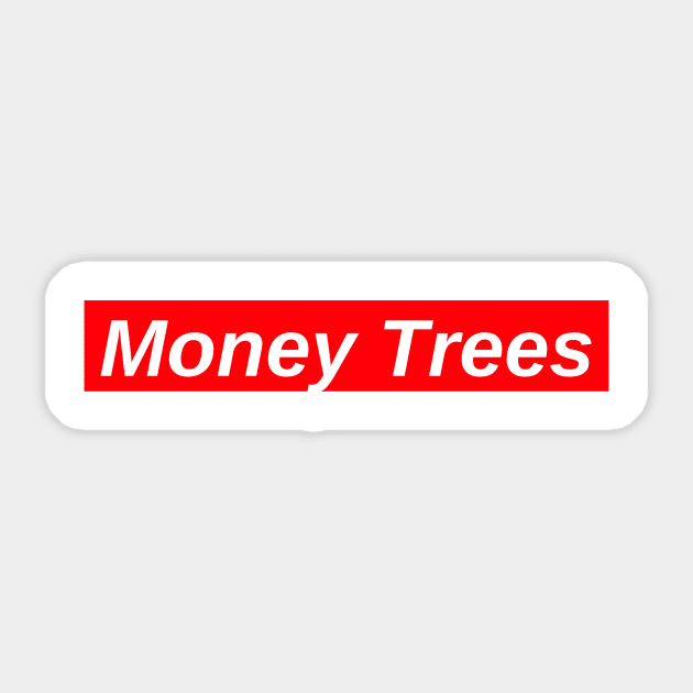 Money Trees // Red Box Logo Sticker by FlexxxApparel